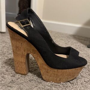 Steve Madden Black and Brown Platform Shoes